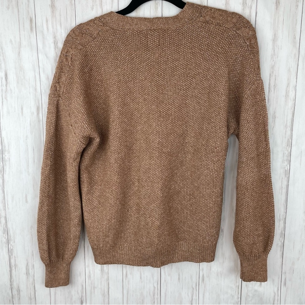 Joie tan caramel button up sweater small - Picture 5 of 6
